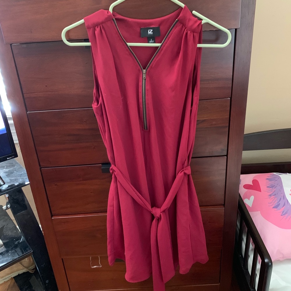 Maroon silky dress
